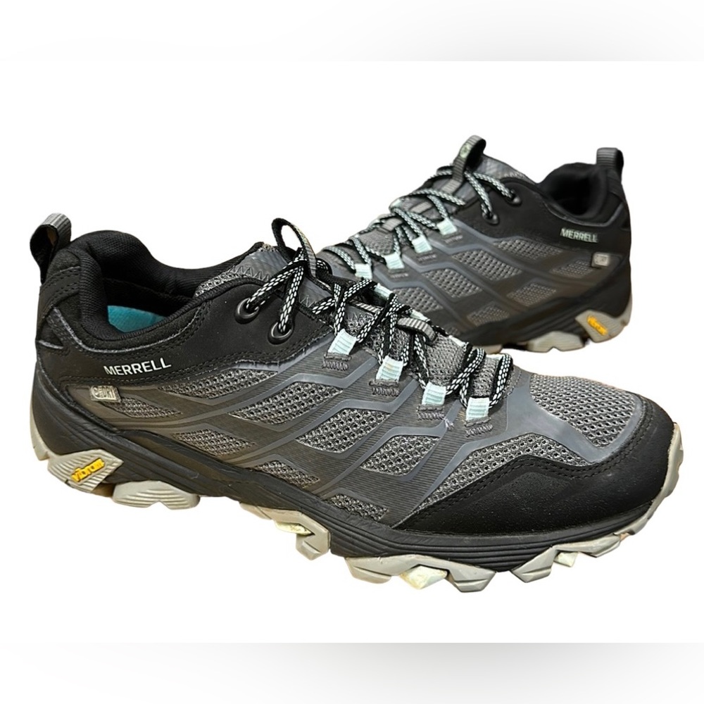 Merrell Moab FST Gray Black Outdoors Women's Hiking Shoes #J37168 Granite 10.5